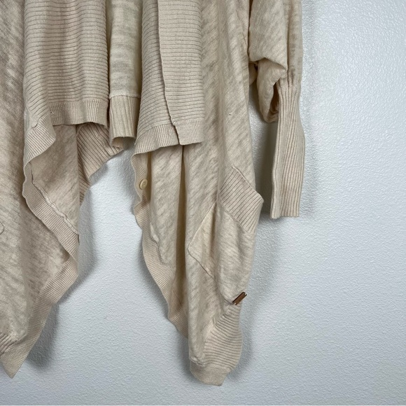aritzia Wilfred Open Linen Blend Knit Cardigan Cream Sz XXS - Picture 3 of 8